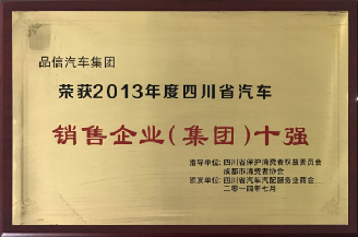 2013年度四川省销售企业十强